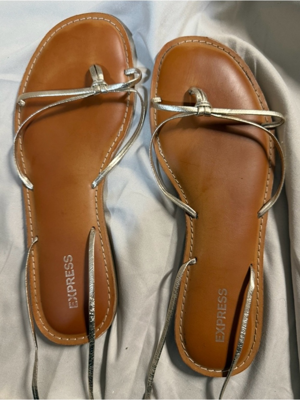 Express Gold Strappy Sandals